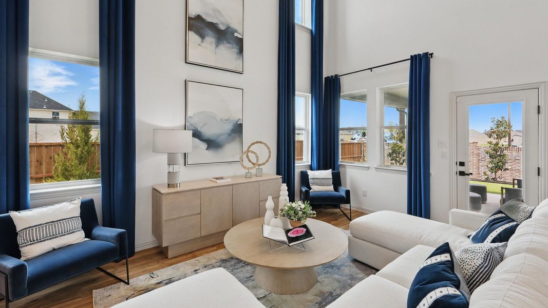 Furnished interior in a model home at Westridge Journey in McKinney (Image 22).