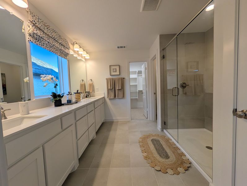 Furnished interior in a model home at Landmark in Denton (Image 31).