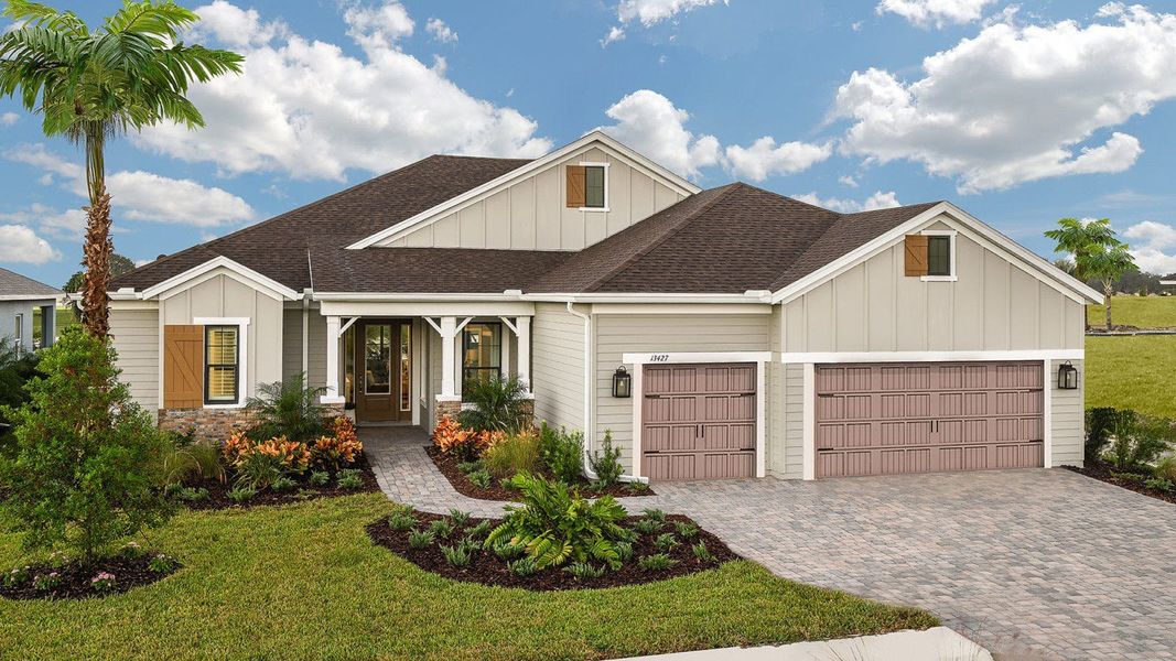 Front exterior of a home in the Canoe Creek community, located in Parrish, FL (Image 3). Front exterior of a home in the Canoe Creek community, located in Parrish, FL (Image 3).