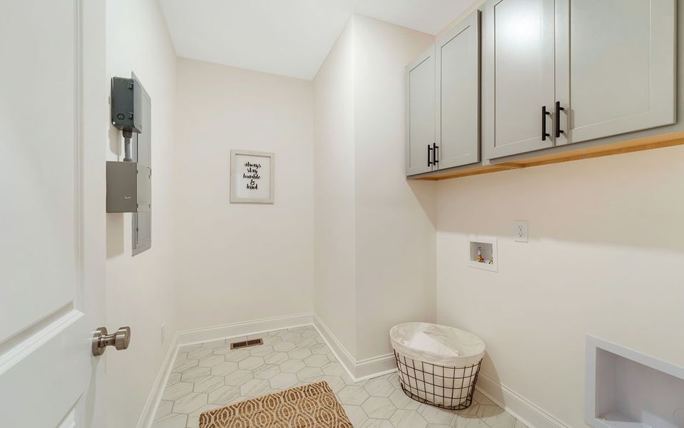 Furnished interior in a model home at Aden Woods in Fairview (Image 43). Furnished interior in a model home at Aden Woods in Fairview (Image 43).