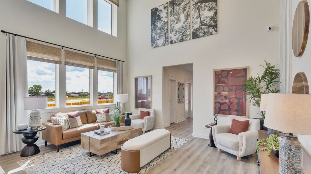 Furnished interior in a model home at Creeks Crossing in Elgin (Image 26).