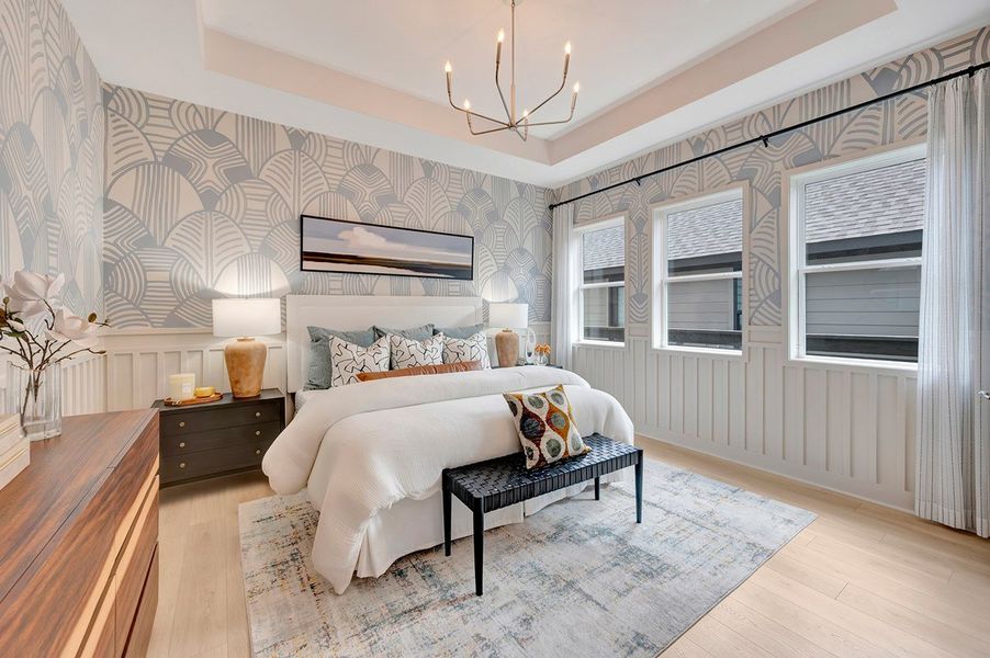 Furnished interior in a model home at Bridgeland Central: Emerald Heights - Landmark Row Collection in Cypress (Image 6).