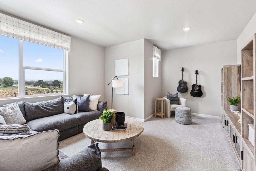 Furnished interior in a model home at Highlands Preserve in Mead (Image 25).