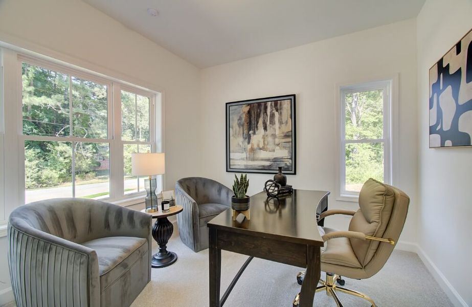 Furnished interior in a model home at Townes at South Main in Kennesaw (Image 6).