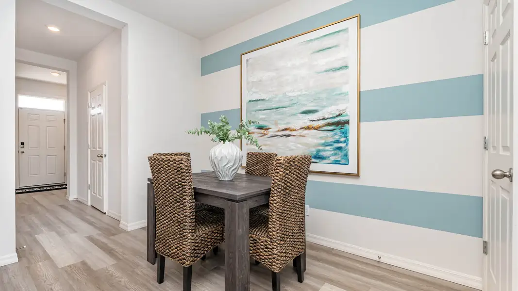 Furnished interior in a model home at Central Park Townhomes in Port St. Lucie (Image 8).