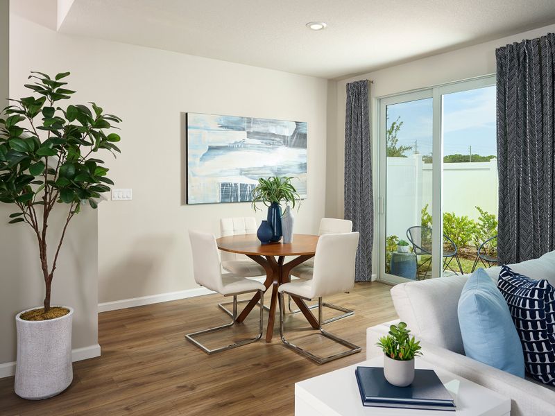 Dining Room in the Sandpiper floorplan modeled at Edgewater Pointe