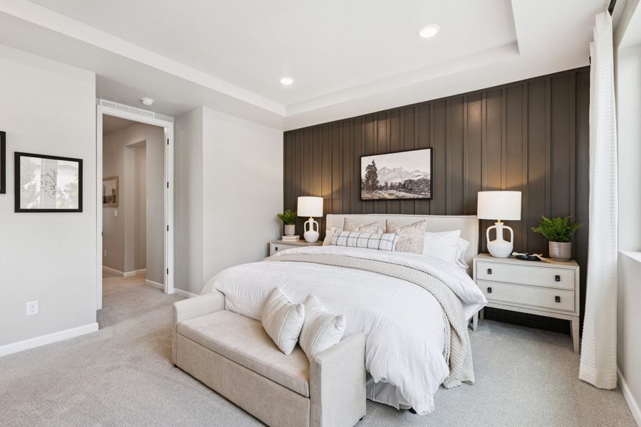 Furnished interior in a model home at Highlands Preserve in Mead (Image 19).