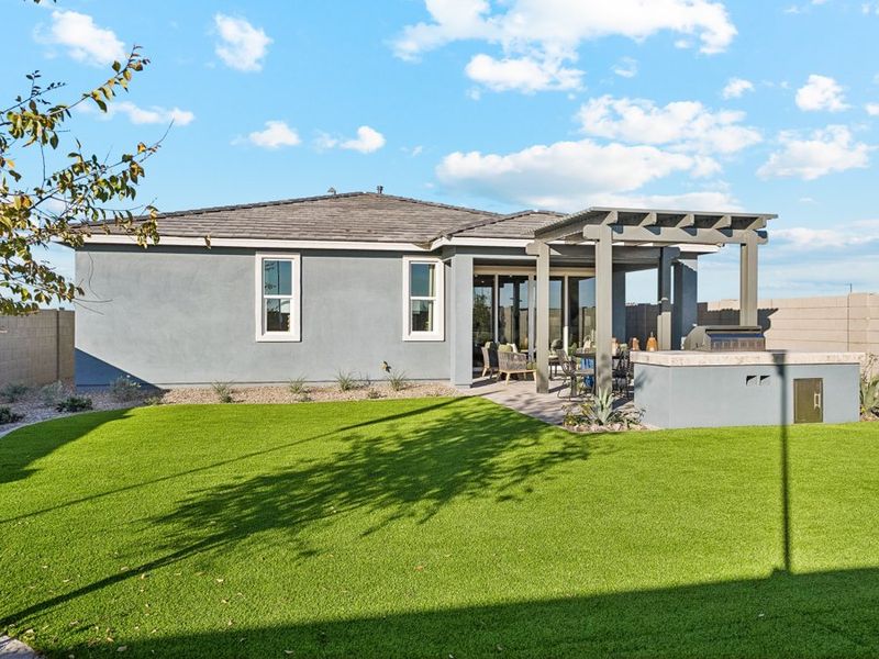 A house with a lawn. A house with a lawn.