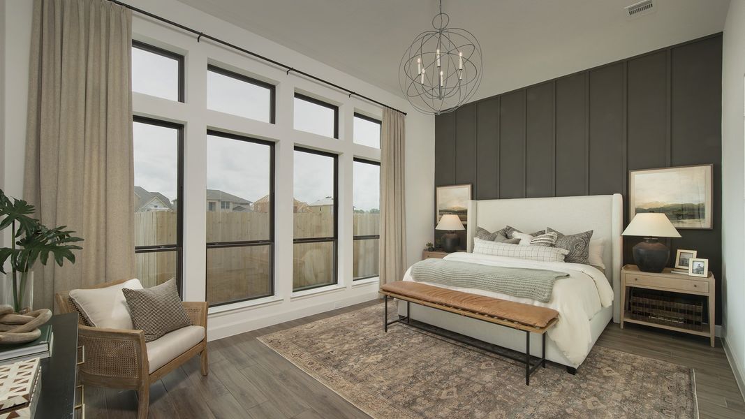 Furnished interior in a model home at Harvest Green 60' in Richmond (Image 10).