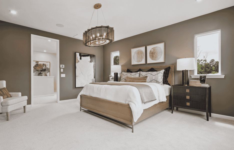 Furnished interior in a model home at Millstone in Cramerton (Image 21).