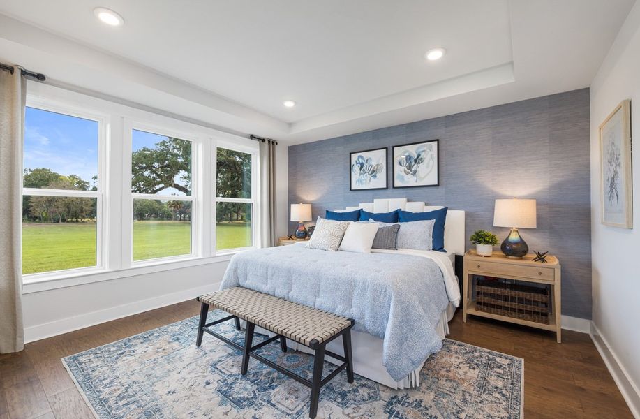 Furnished interior in a model home at The Oaks in Goose Creek (Image 8).
