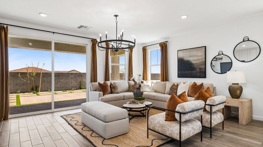Furnished interior in a model home at Westpark in Buckeye (Image 38).