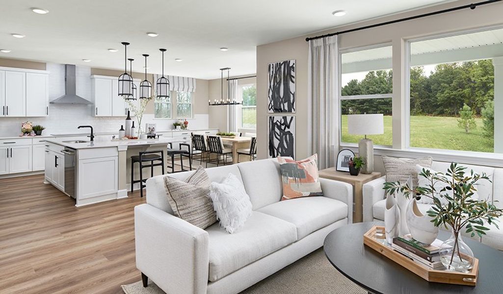 Furnished interior in a model home at Overland Ranch in Aurora (Image 3). Furnished interior in a model home at Overland Ranch in Aurora (Image 3).