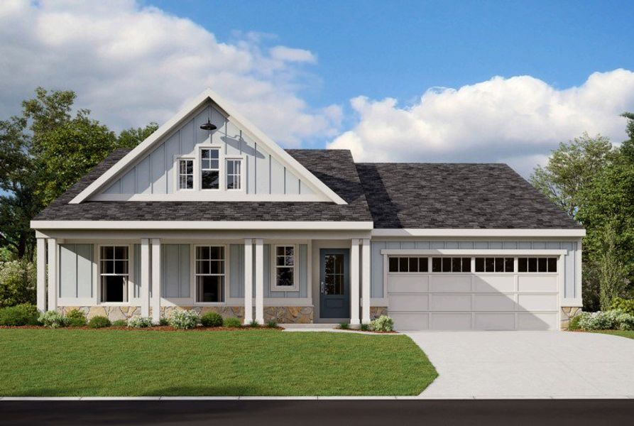 Front exterior of a home in the Lochmoor at Savannah Lakes community, located in Douglasville, GA (Image 16).
