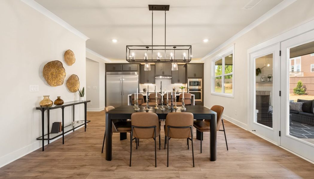 Furnished interior in a model home at Pinecrest Ridge in Dacula (Image 6).