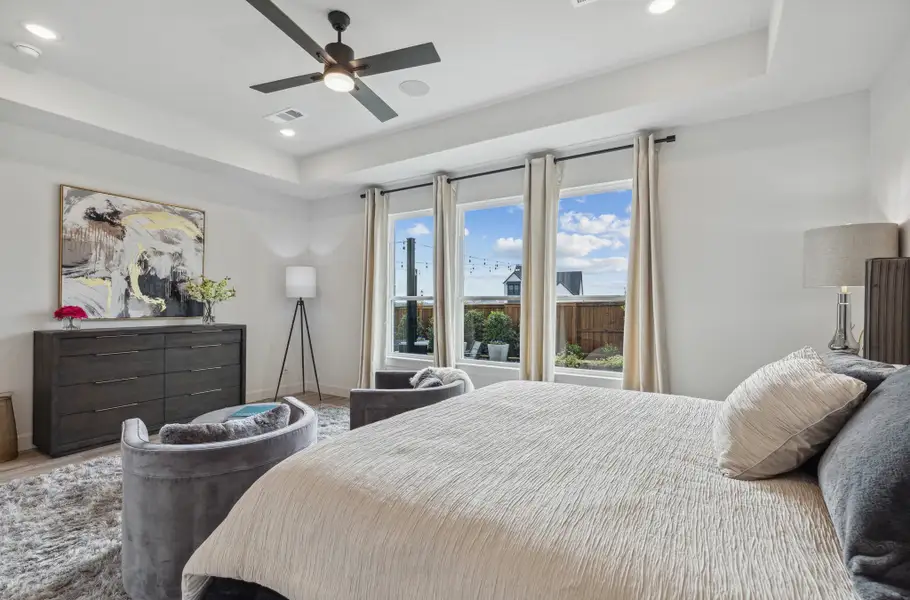 Furnished interior in a model home at Windsong Ranch in Prosper (Image 41).