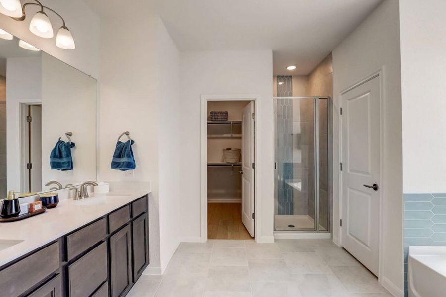 Furnished interior in a model home at Village at Three Oaks in Seguin (Image 4).