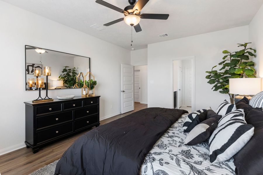 Furnished interior in a model home at The Cottages at Pagosa Springs in Bryan (Image 4). Furnished interior in a model home at The Cottages at Pagosa Springs in Bryan (Image 4).