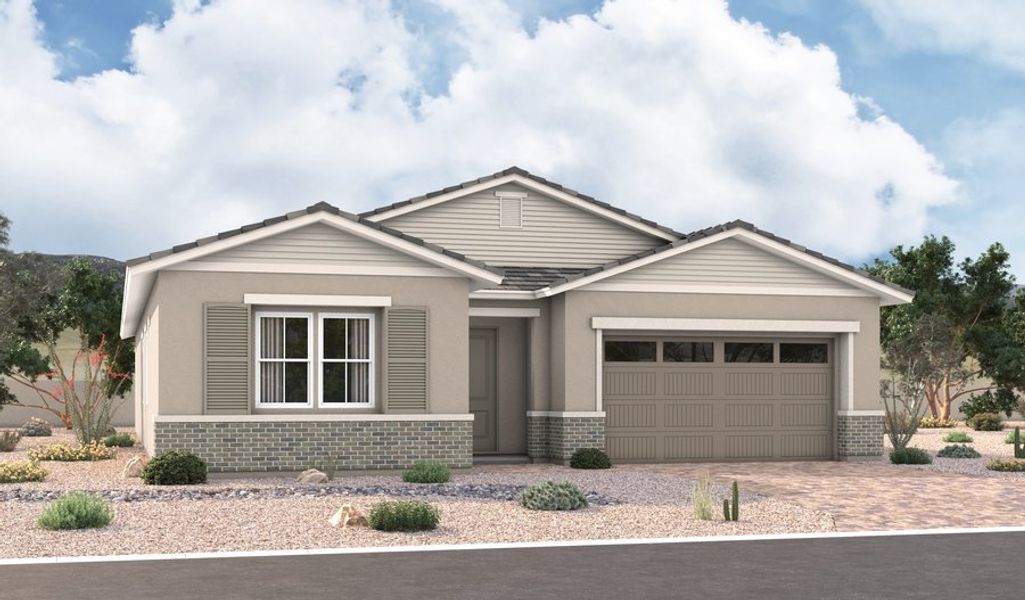 Front exterior of a home in the Portfolio at Bella Rosa community, located in Phoenix, AZ (Image 4).