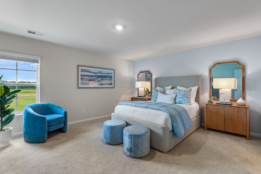 Furnished interior in a model home at Reserves at Mill Creek in Columbia (Image 17).