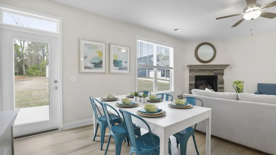 Furnished interior in a model home at Blue Ridge Trail in Fountain Inn (Image 13).