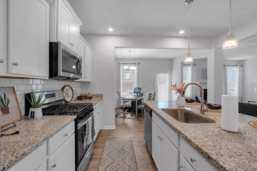 Furnished interior in a model home at Park Center Pointe in Austell (Image 26).