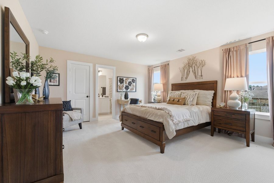 Furnished interior in a model home at Pecan Estates in Crosby (Image 43).