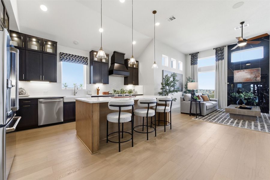 Furnished interior in a model home at Lariat in Liberty Hill (Image 25).