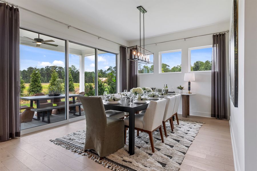 Furnished interior in a model home at Old Mill Preserve in Dallas (Image 8).