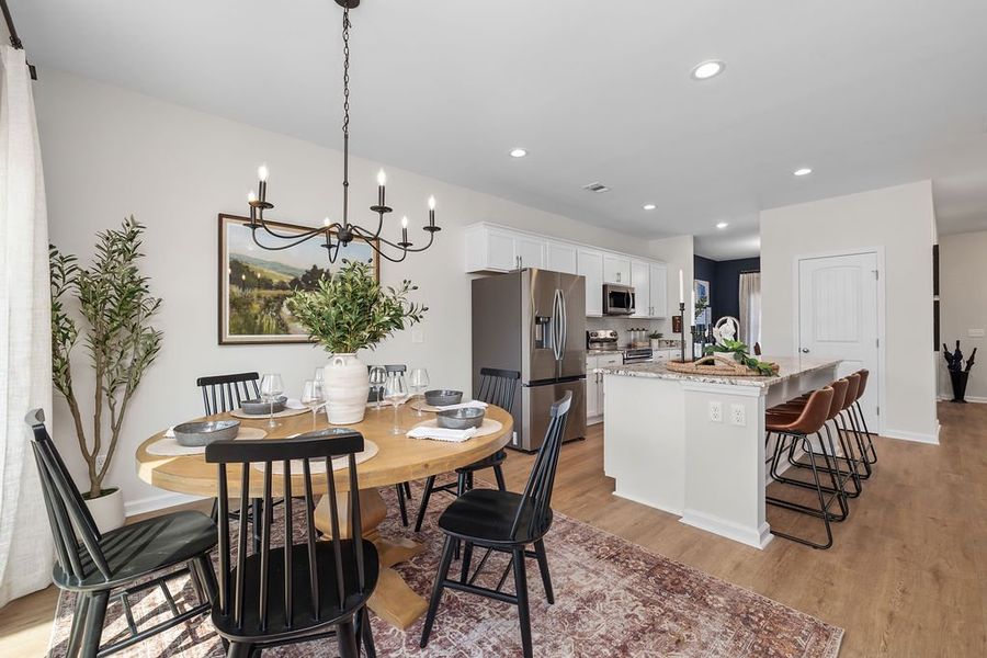 Furnished interior in a model home at Belair East in Statesboro (Image 6).