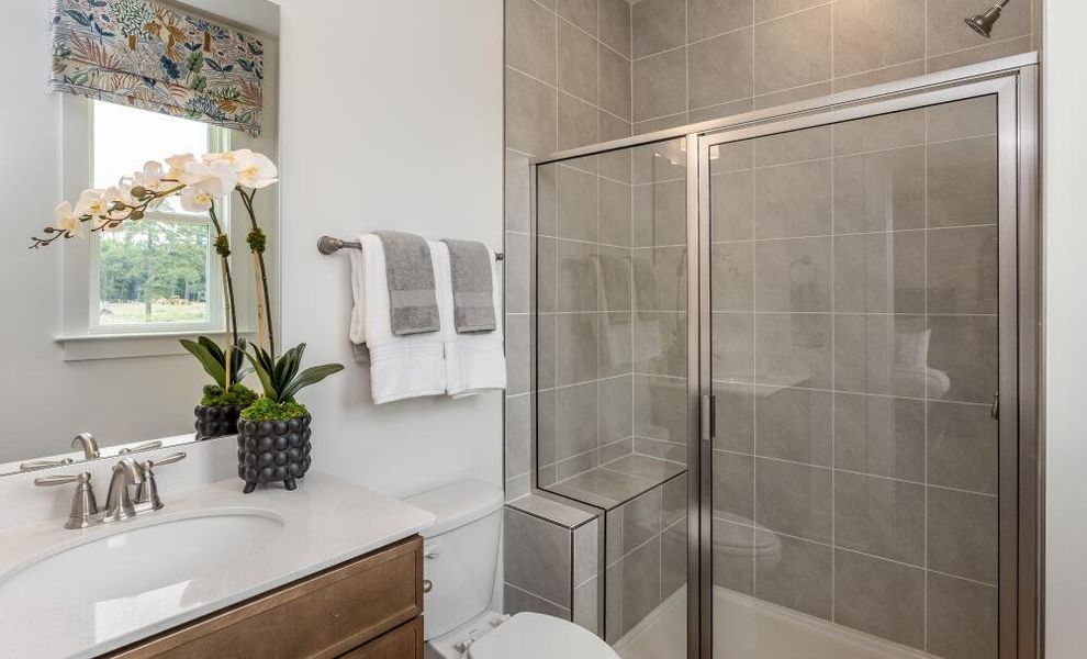 Furnished interior in a model home at Cedar Ridge in Angier (Image 27).
