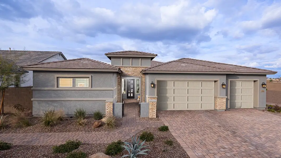 Front exterior of a home in the Legado community, located in Queen Creek, AZ (Image 3).