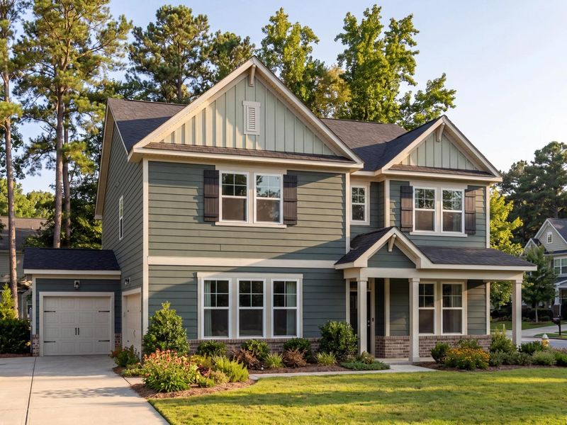 Front exterior of a home in the Rockport community, located in Wake Forest, NC (Image 11).