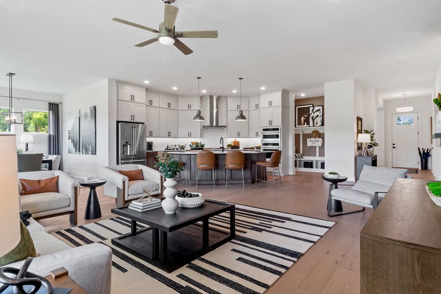 Furnished interior in a model home at Old Mill Preserve in Dallas (Image 9).