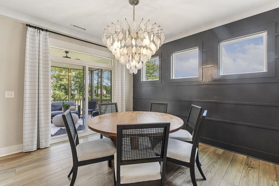 Furnished interior in a model home at High Springs in Clayton (Image 24). Furnished interior in a model home at High Springs in Clayton (Image 24).