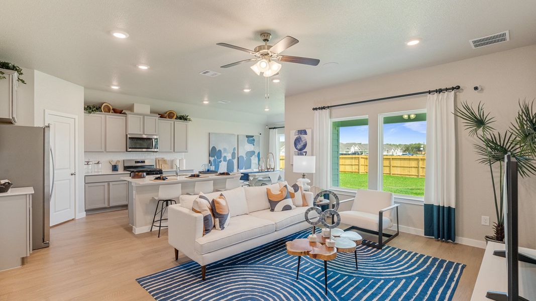 Furnished interior in a model home at Kokomo in Rockport (Image 5).