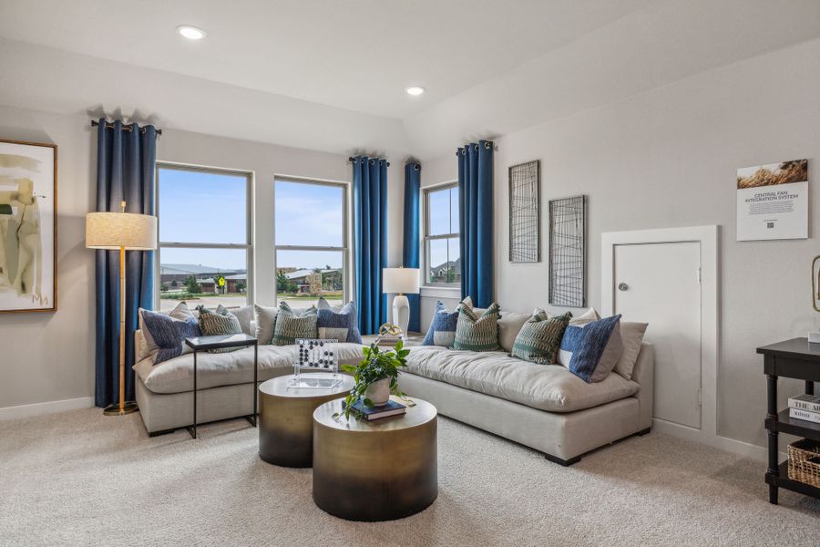 REPRESENTATIVE PHOTO – Game room in a  Tesoro at Chisholm Trail Ranch new home in Crowley TX by Trophy Signature Homes