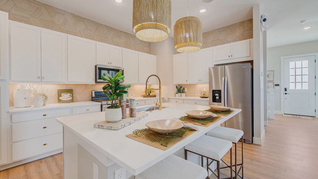 Furnished interior in a model home at Westerly in Erie (Image 33).