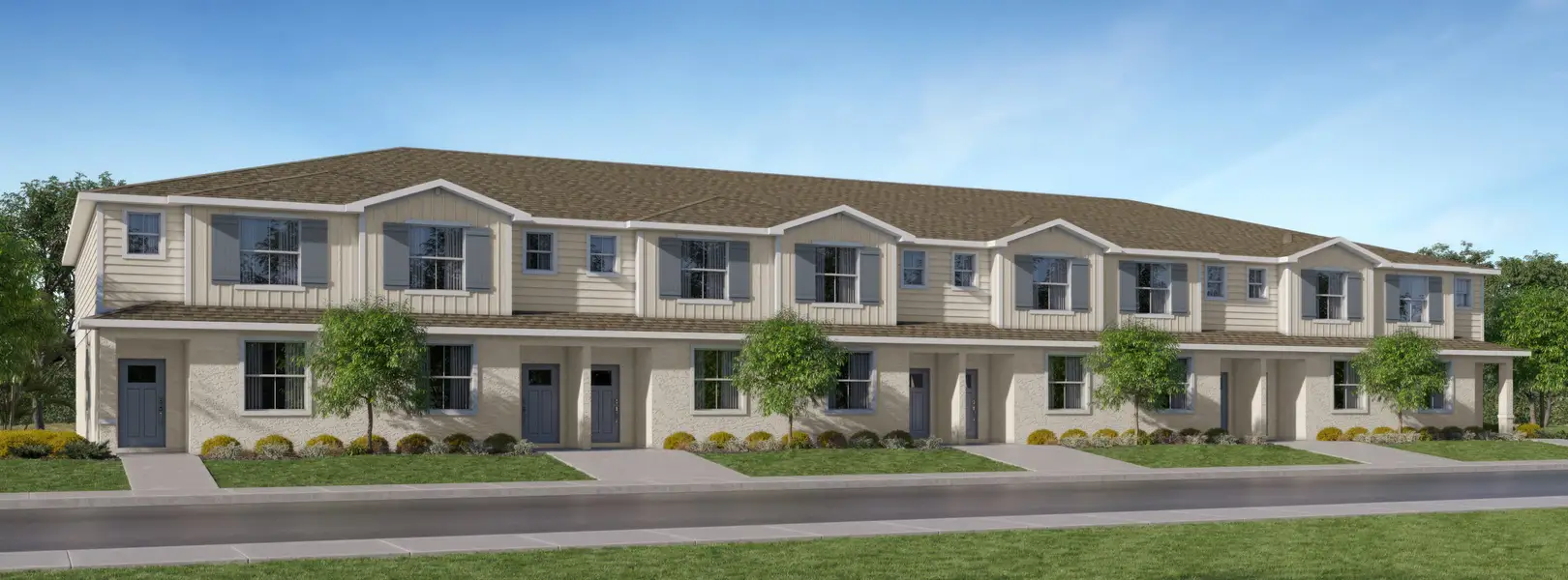 Townhomes West Lake 8plex Streetscape