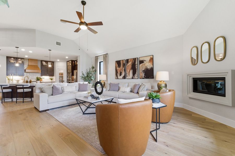 Furnished interior in a model home at Hickory Ridge Estates in Elmendorf (Image 27).