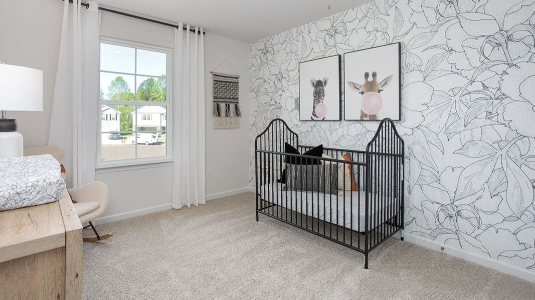 Furnished interior in a model home at Faircrest in Greensboro (Image 24).