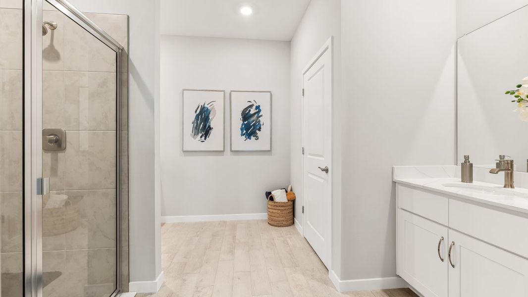 Furnished interior in a model home at Cove at West Port - Tradition in Port Charlotte (Image 43).