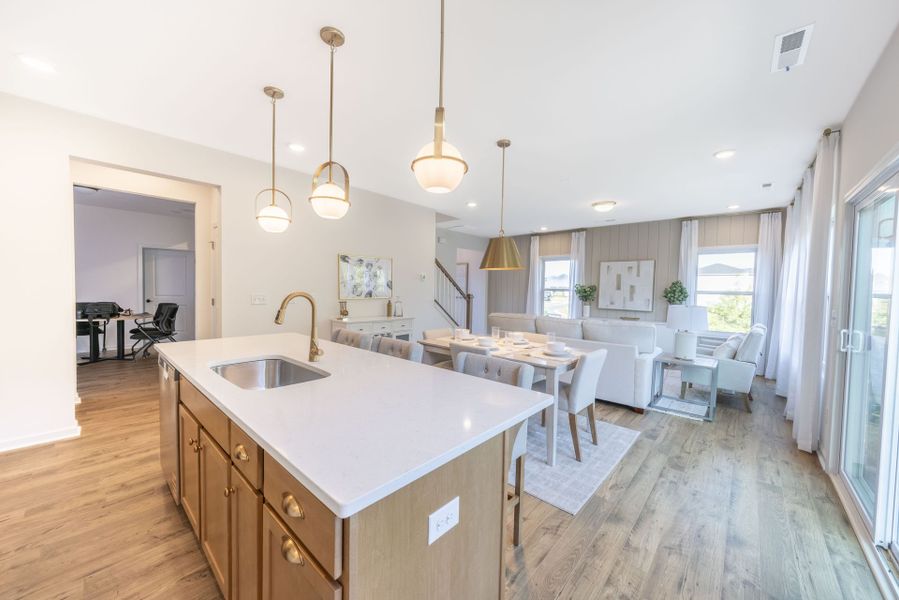 Furnished interior in a model home at Morgan Hills in Albemarle (Image 6).