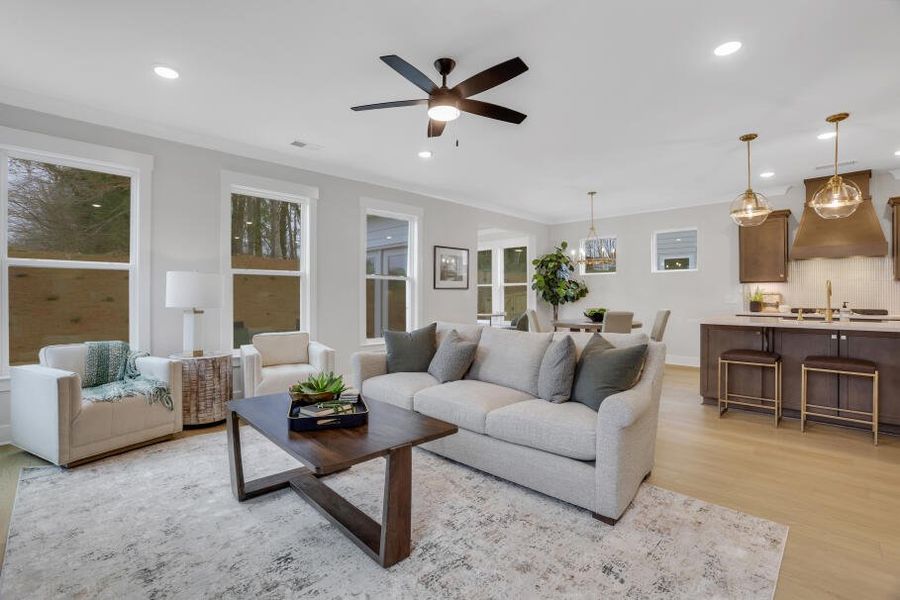 Furnished interior in a model home at Villas at Dawsonville in Dawsonville (Image 10).