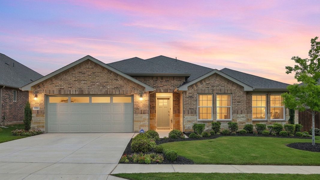 Front exterior of a home in the Riverview community, located in Georgetown, TX (Image 2).
