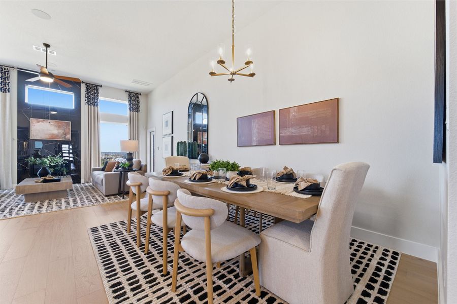 Furnished interior in a model home at Lariat in Liberty Hill (Image 20).