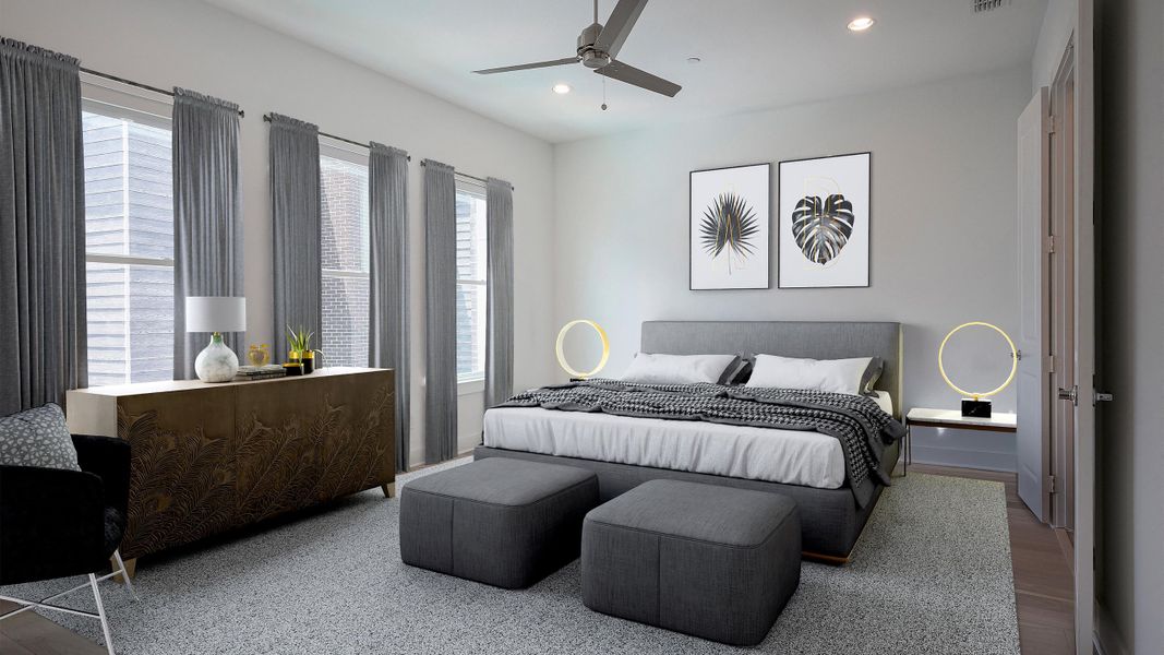 Furnished interior in a model home at Trinity Bluff in Dallas (Image 10). Furnished interior in a model home at Trinity Bluff in Dallas (Image 10).