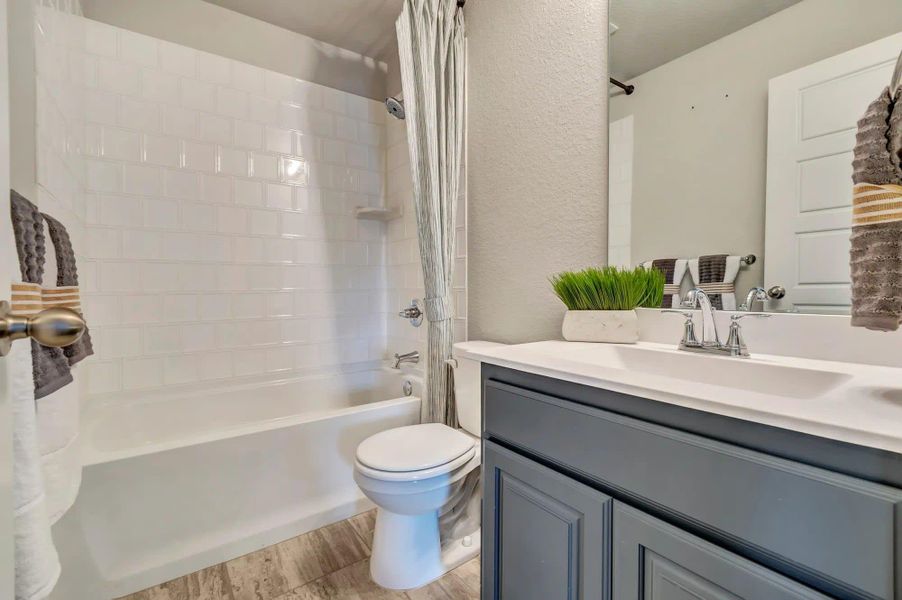 Bathroom 2 | Concept 1730 at Summer Crest in Fort Worth, TX by Landsea Homes