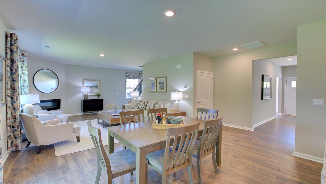 Furnished interior in a model home at Rydele Heights in Weaverville (Image 4).