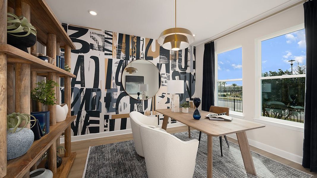 Furnished interior in a model home at Morris Bend in Tampa (Image 7).